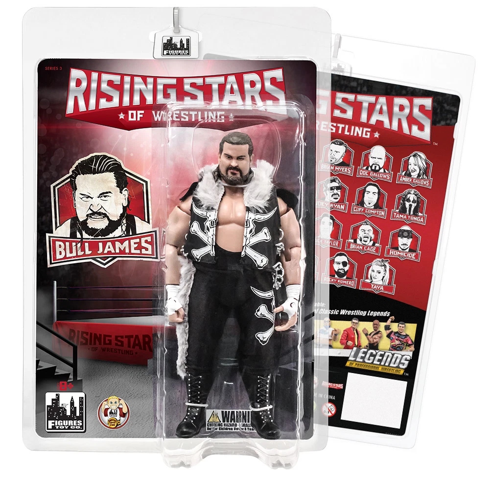 Rising Stars of Wrestling Action Figures Series Bull James eBay