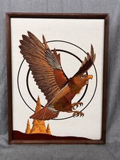 Vintage Eagle Nail String Art Wall Decor  1970s Antique America 25x19