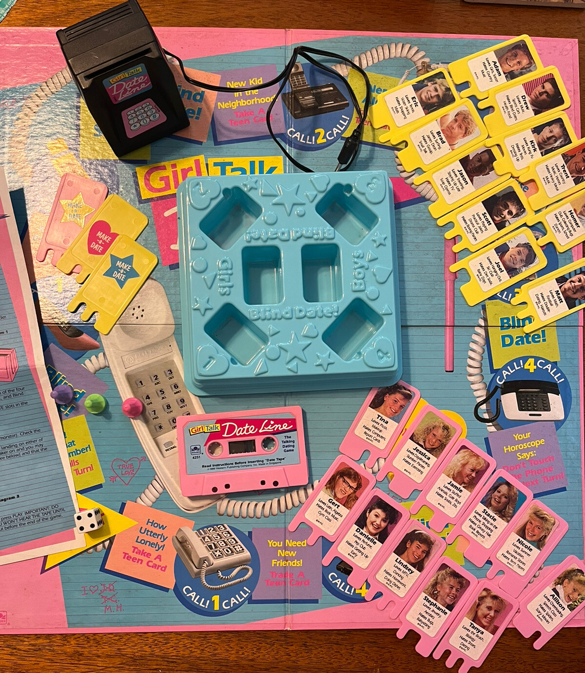 Vintage Girl Talk Date Line Board Game Dateline 1980s Vintage Near