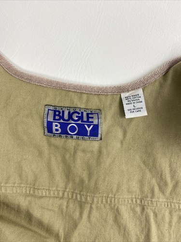 Vintage Bugle Boy Tactical Vest Khaki Men's Large Hunting Fishing Full Zip - Picture 5 of 8