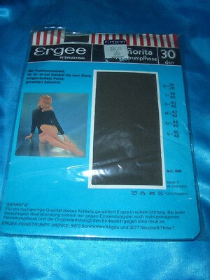 VINTAGE ERGEE SENORITA Feinstrumpfhose Gr. 38-40 montana 30 den Strumpfhose OVP