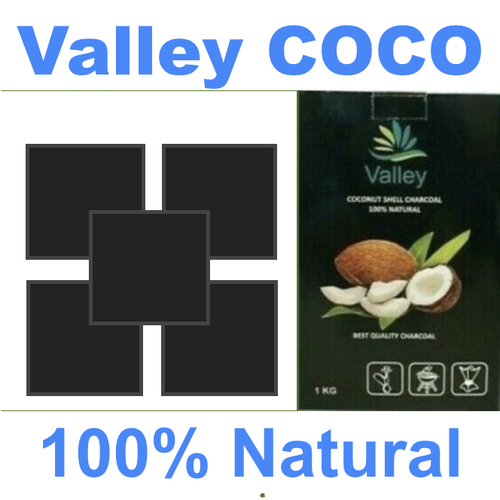 Shisha Hookah Charcoal Coconut Coal Valley 100 Natural 1kg 72 Cube Zen Nargila Ebay