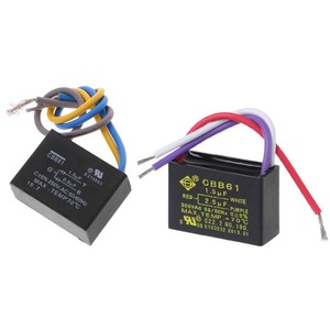 Black Cbb61 1 5uf 2 5uf 3 Wires Ac 250v 50 60hz Capacitor For