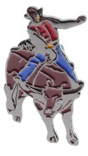 Bull Rider Rodeo Ranch Hand Cattle 1 inch Hat Pin PPM145 F4D10K