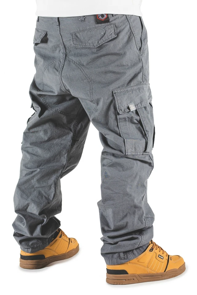 Pantaloni Cargo THEBLUESKIN Uomo Grigio in Cotone Ripstop Baggy Slim cat02 - Photo 1/2