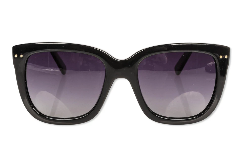 Gafas de sol polarizadas grandes de diseñador negras/púrpura Cole Haan C16144 10NR para mujer Foto 2 de 4