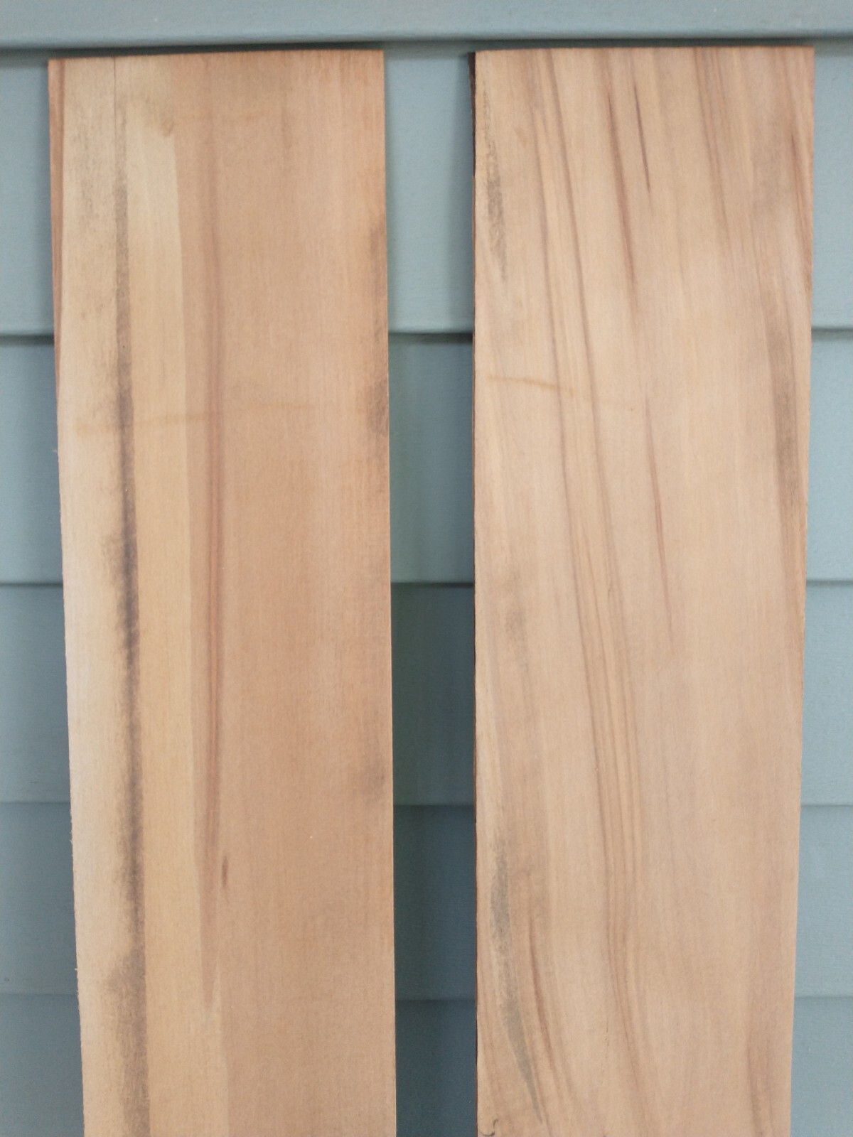 2 Thin Antique Old Growth Poplar Wood Panels 5" X 24" Project Lumber Lot X