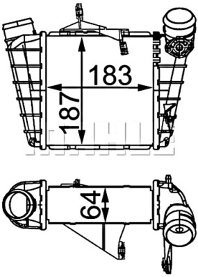 MAHLE Ladeluftkühler Für SEAT Cordoba SKODA Fabia I VW Fox 00-10 6Q0145804A