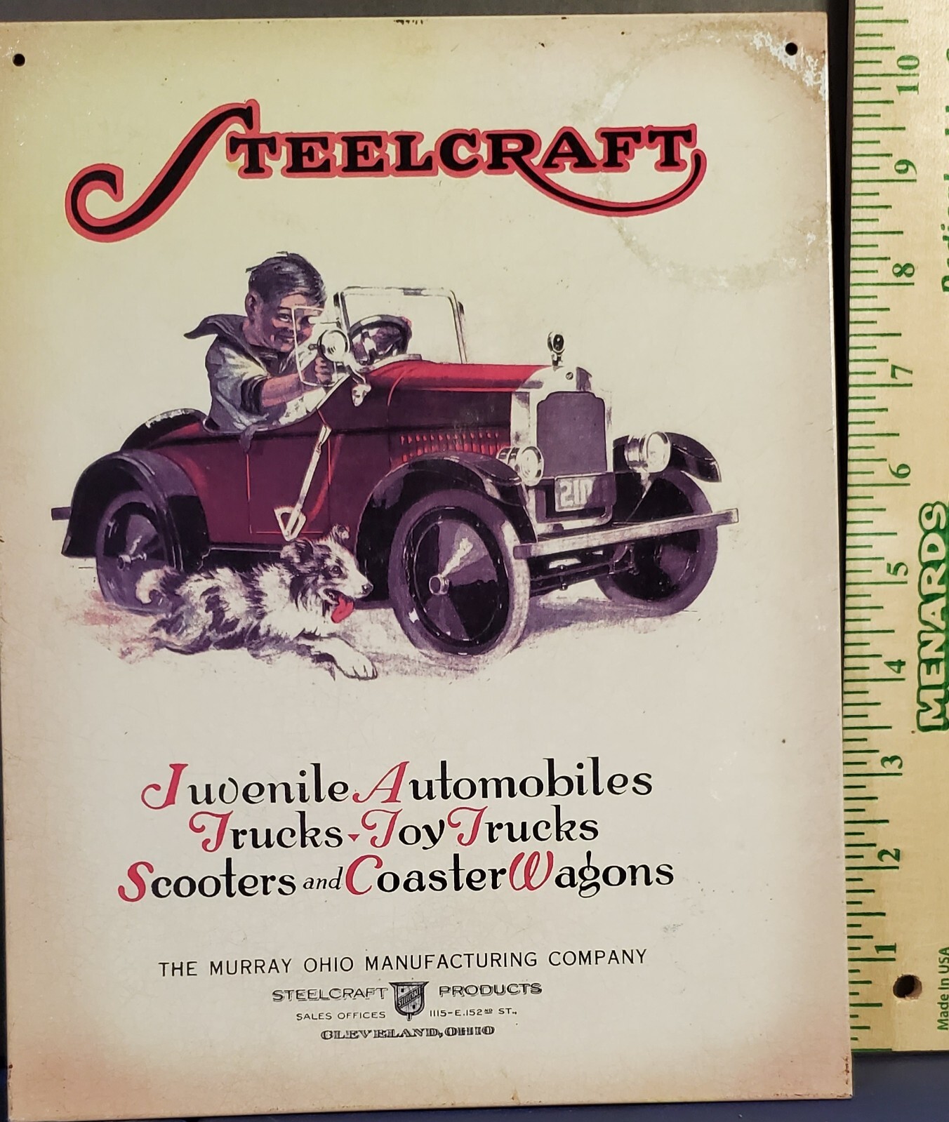 Steelcraft Products 1926 Steelcraft Catalog Cover Metal Sign New