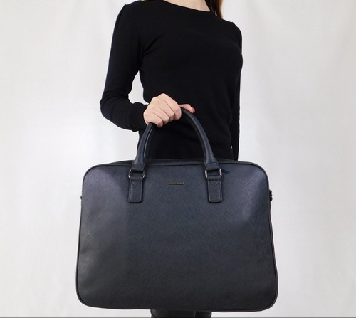 Borsa uomo Armani Jeans cartella lavoro nero porta documenti tracolla  business | eBay
