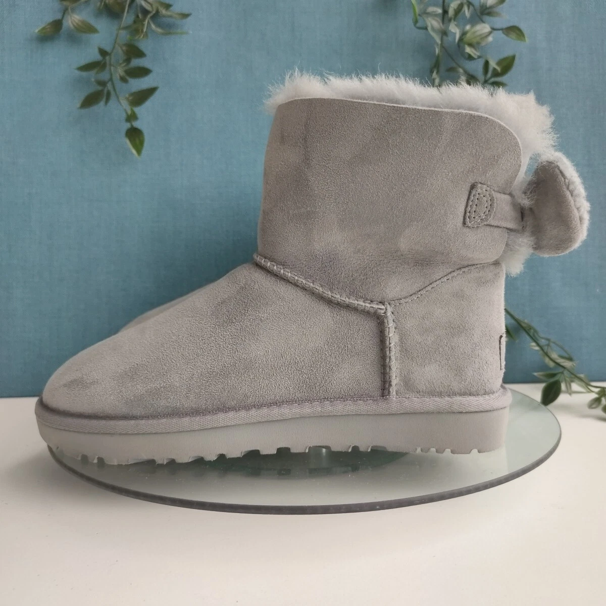 Mini stivali Ugg Fluff Bow. Taglia UK 5 5. Grigio