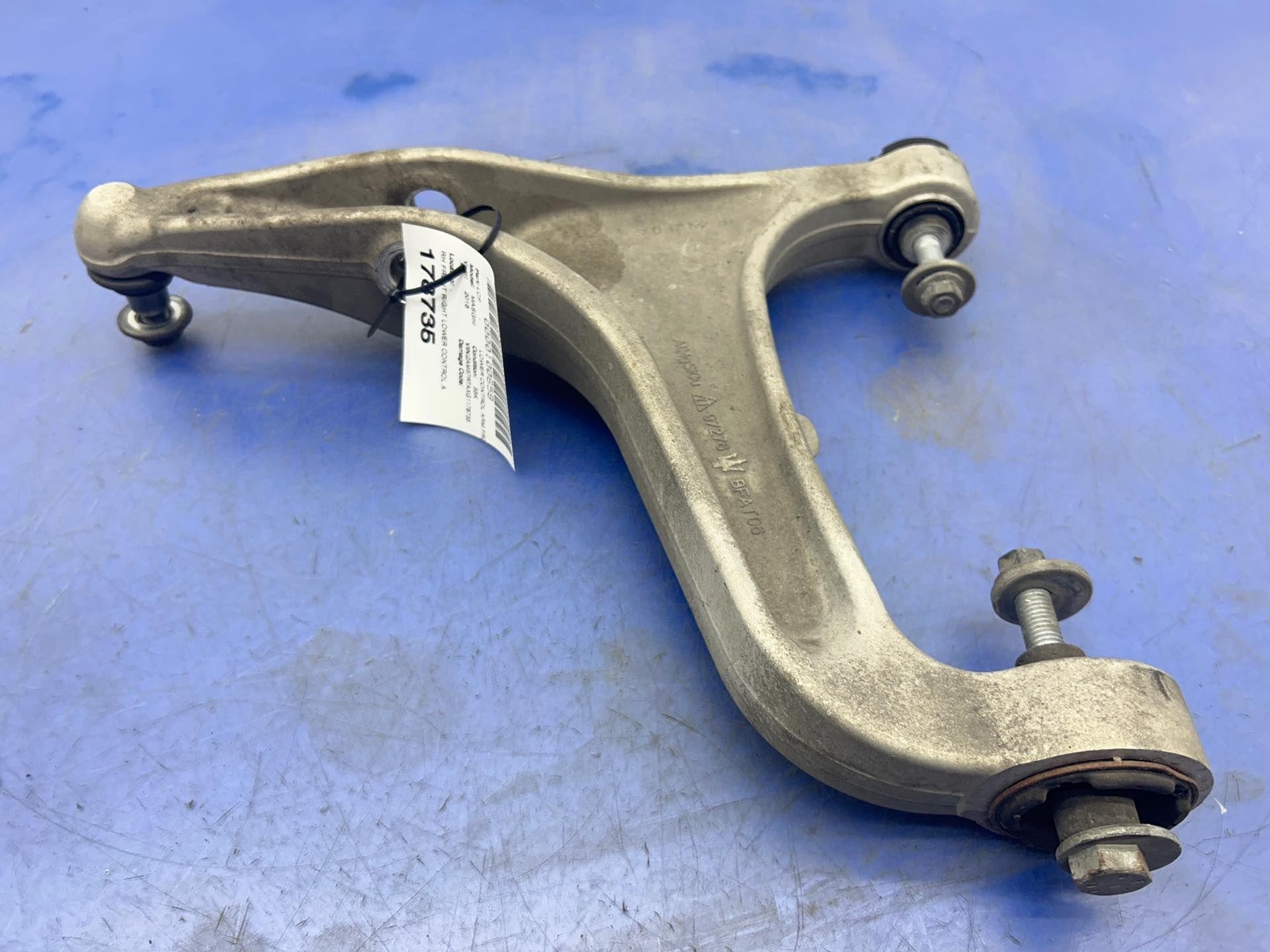 2014-2017 MASERATI GHIBLI M157 OEM FRONT RIGHT LOWER CONTROL ARM *SCRAPED* *55K*