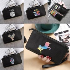 Women Faux Leather Purse Long Card Package Wallet Phone Holder Clutch Handbag