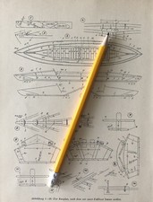 Piano di costruzione barca pieghevole 1954 barca autocostruzione ponteggio pelle barca fai da te foglio fai da te 1470