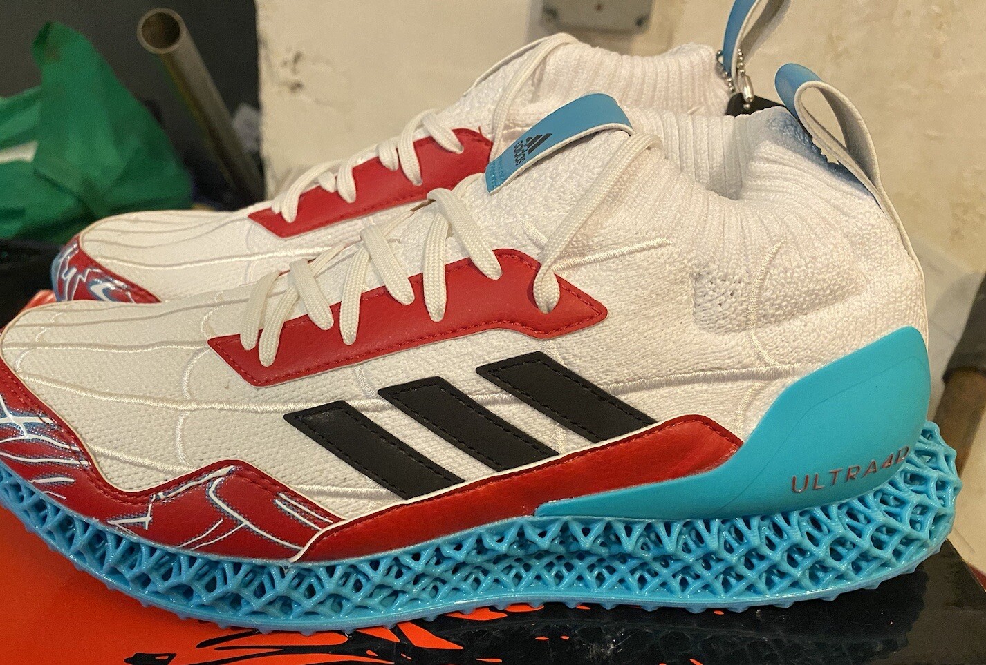 Adidas Marvel Spiderman 2 Ultra 4D Mid Mens Running Shoes White IG5342 ...