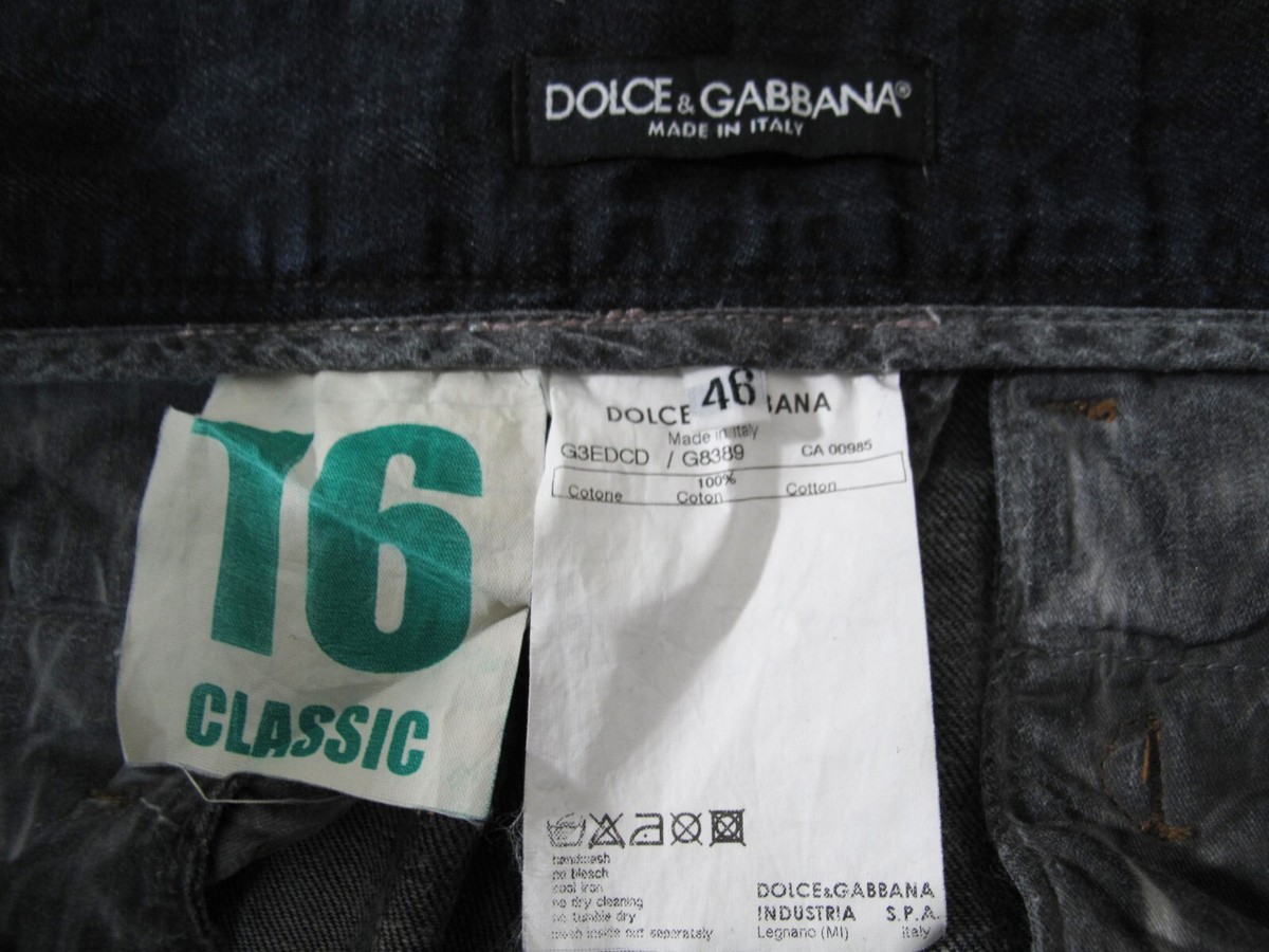 HOT ITALY UNISEX D&G DOLCE GABBANA @ 16 CLASSIC STRAIGHT COAL
