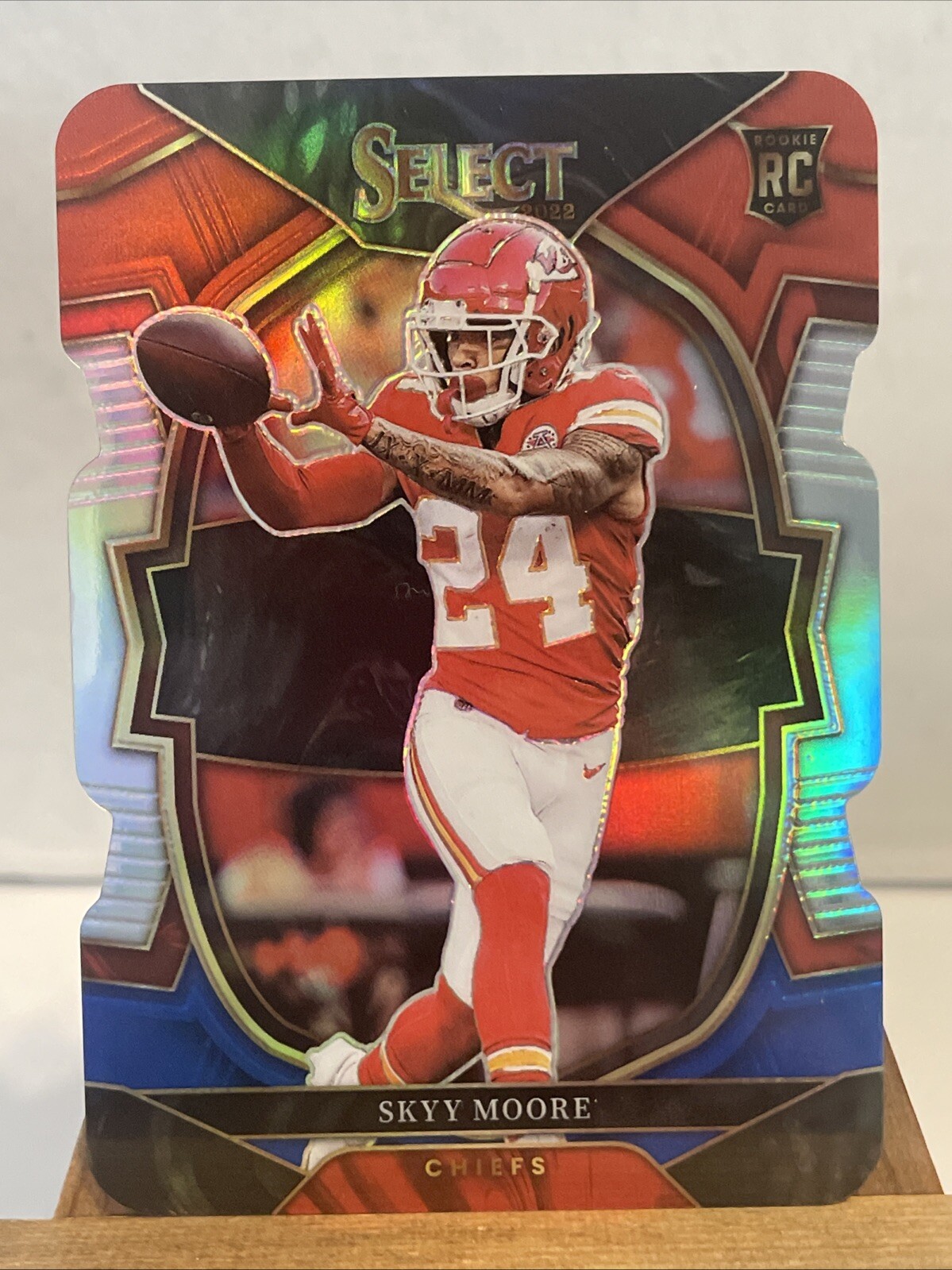 Skyy Moore 2022 Select #21 Rookie Red Blue Prizm Die Cut