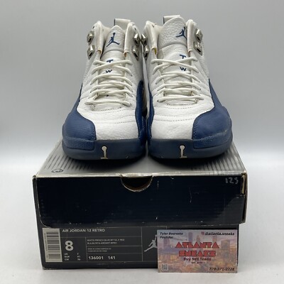 Size 8 - Air Jordan 12 Retro 2004 French Blue White Leather