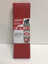 Diablo Sanding Belt 3  W x 21  L 36 Grit Extra Coarse 2 pk OEM Real Diablo