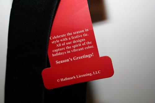 Cravatta Hallmark Holiday Traditions Natale Babbo Natale e Renne Vacanze *NUOVA* - Foto 7 di 8