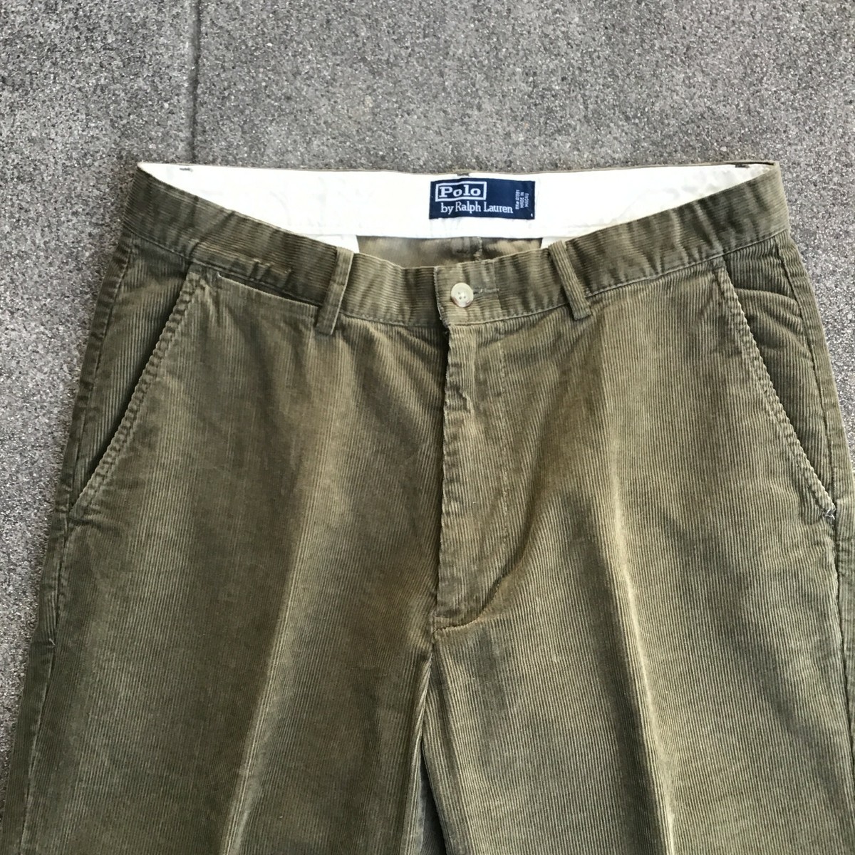 Polo Ralph Lauren Men's 32 x 31 Corduroy Pants Olive Green Blue