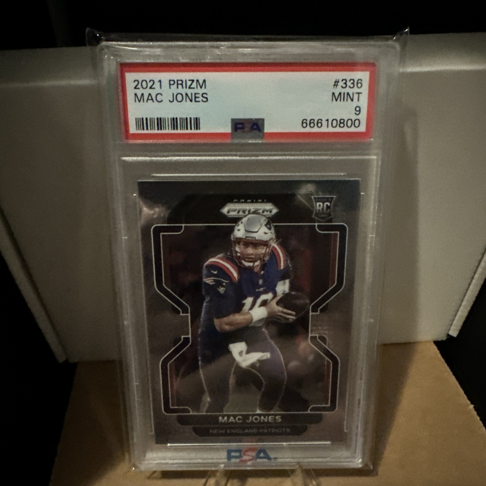 PSA 9 Mint MAC JONES Prizm RC 2021 #336 New England Patriots 🔥