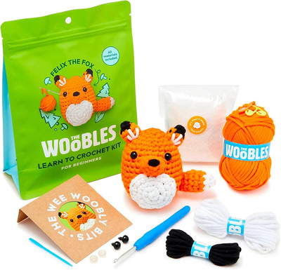 The Woobles Beginners Crochet Kit with Easy Peasy Yarn as Seen on Shark Tank - w