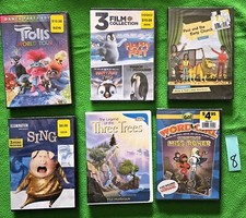 Kids DVD Lot 8 Has 5 New Sealed  1 Open DVD's Total 8 Movies GREAT VALUE 
