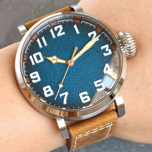 47MM blaues Zifferblatt Cusn8 echte Bronze PT5000 NH35A automatische Uhr für Herren Vintage - Bild 2 von 19