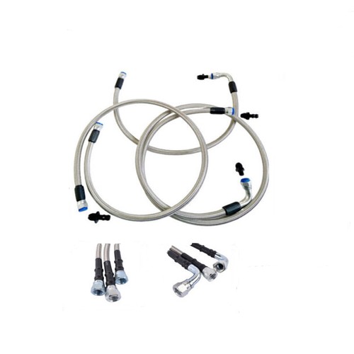 New Transmission Cooler Hoses Lines Kit SS For 0307 Dodge Ram Cummins