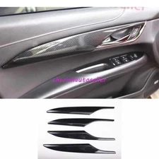 For Cadillac ATS 13-2019 ABS Carbon Fiber Inner Door Panel Bezel Cover Trim 4PCS