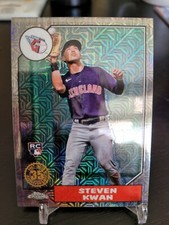 2022 Topps Update 1987 Chrome Silver Pack Blue Steven Kwan RC Cleveland /199