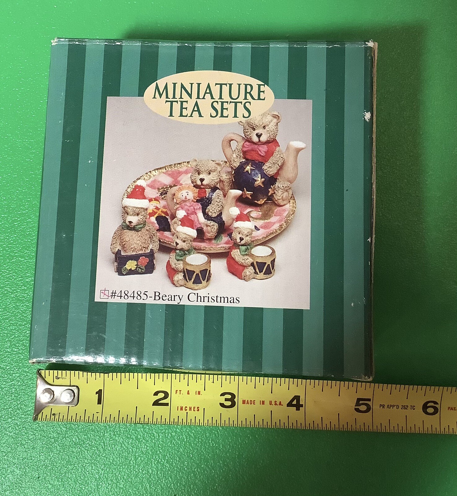 Miniature Tea set “Beary Christmas” NIB Vintage C & F Enterprises 1995 