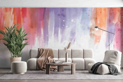 3D Watercolor Color Graffiti Wallpaper Wall Murals Removable Wallpaper