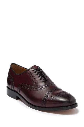 Kneeland Leather Brogue Cap Toe Oxford 