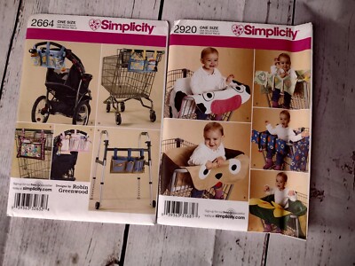 Lot 2 Simplicity 2920 2664 Stroller Walker Caddy Organizer Shopping Cart Cover 