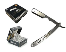 Classic Samurai CS-102 Stainless Straight Edge Barber Razor +100  Premium