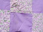 Hand Made Quilt 80"L X 90" W Queen Size Purple  Squares in Purple Flowers — photo 4