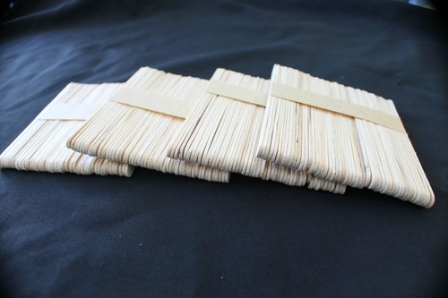 1000 pc Natural Wooden Craft Sticks Paddle Pop Sticks Ice Cream coffee stir - Picture 4 of 7
