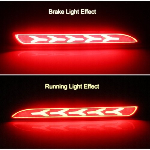 2PCS LED Rear Bumper Light Reflector Brake Fog Stop Lamp Driving For Toyota RAV4 - Picture 4 of 8