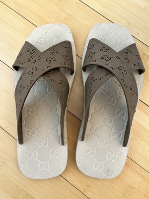 Drugo GG Logo Slide Flat Sandals 