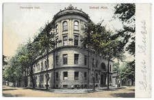 1907 Dundee Ohio Doane 2-5 cancel on Harmonie Hall Detroit Michigan ppc