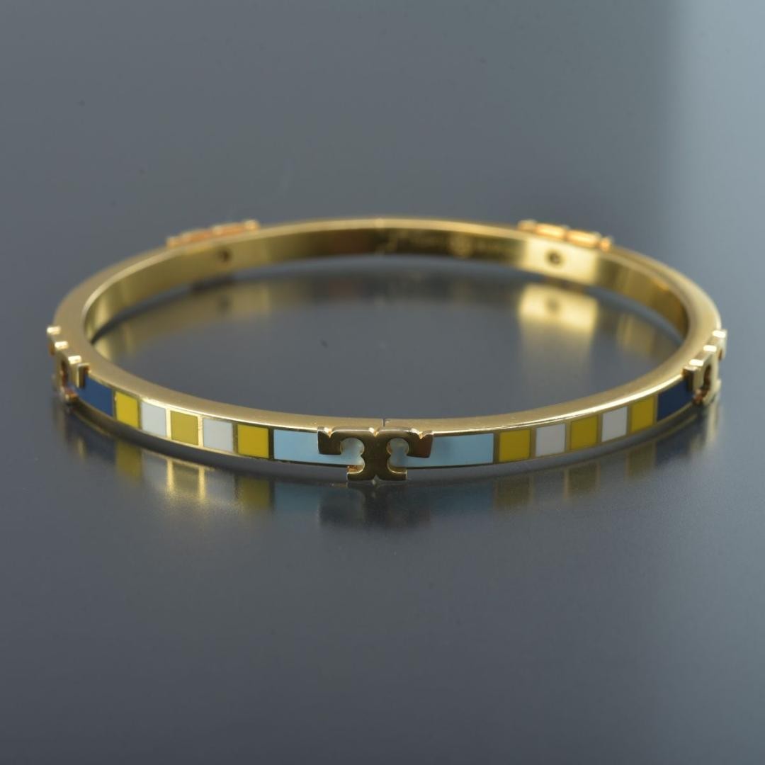 TORYBURCH Women's Bracelet Gold Hardware Logo with Multicolor Box Shopper U7950 thumbnail 3