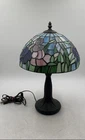 Vintage Multicolor Tiffany Style Stained Glass Decorative Electric Table Lamp