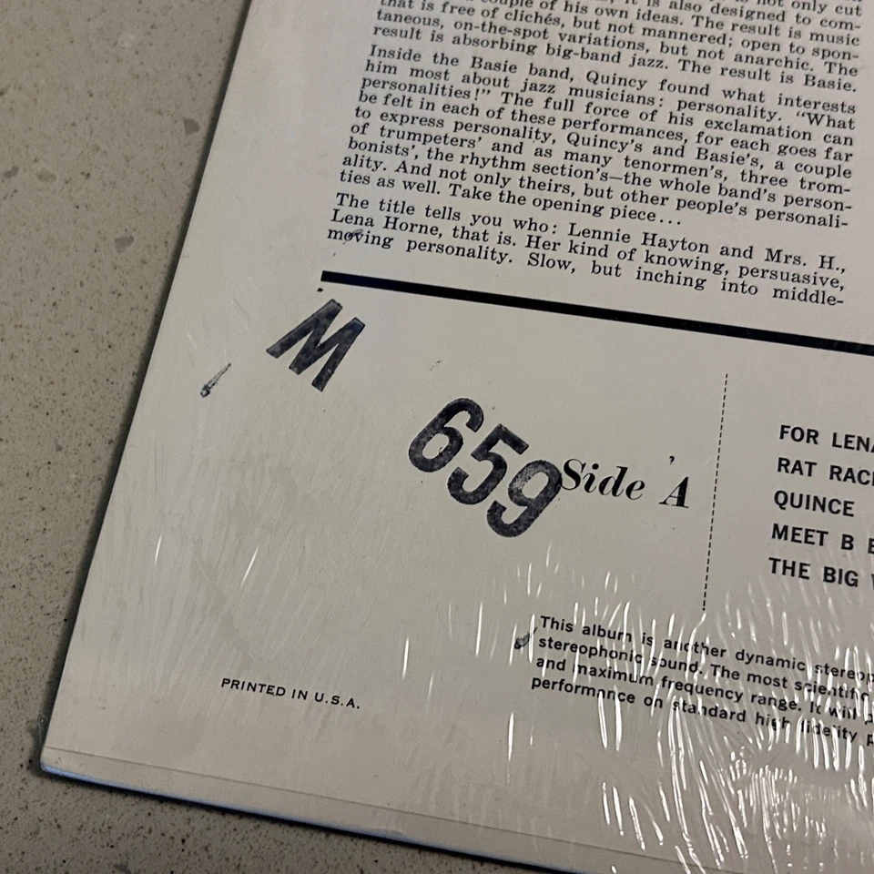 COUNT BASIE, QUINCY JONES "One More Time" Vinyl LP Roulette Birdland JAZZ - Image 3 of 4