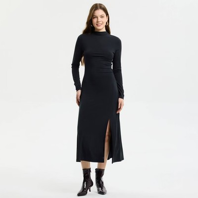 Women's Long Sleeve Midi Dress - A New Day Black L | eBay Women's Long Sleeve Midi Dress - A New Day Black L | eBay