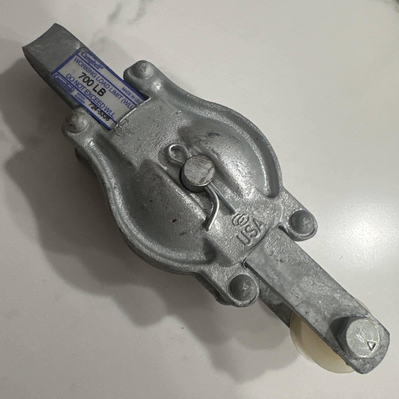 Campbell Cooper Tools 700 Lb Industrial Hoist Tackle Block No. 724-5336 USA Made