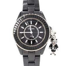 Authentic Chanel Mademoiselle J12 Acte II 33 Ceramic x White Gold Limited H6...