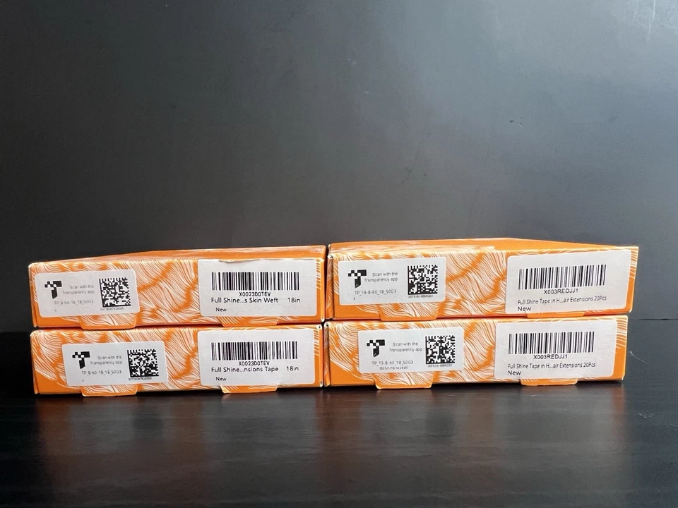 4x FULL SHINE 18 INCH (4 PACKS / 80 PIECES)  TAPE-IN HUMAN HAIR EXTENSIONS - Image 2 of 4