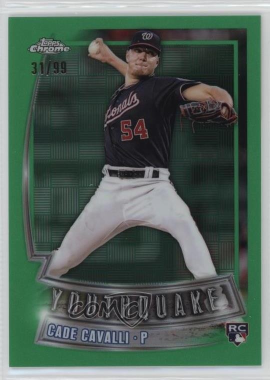 2023 Topps Chrome Youthquake Green Refractor 31/99 Cade Cavalli #YQ-25 0l8z